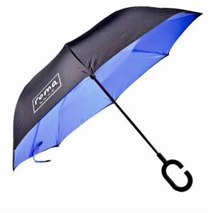 Roma Dual-Tone Black and Blue Umbrella
